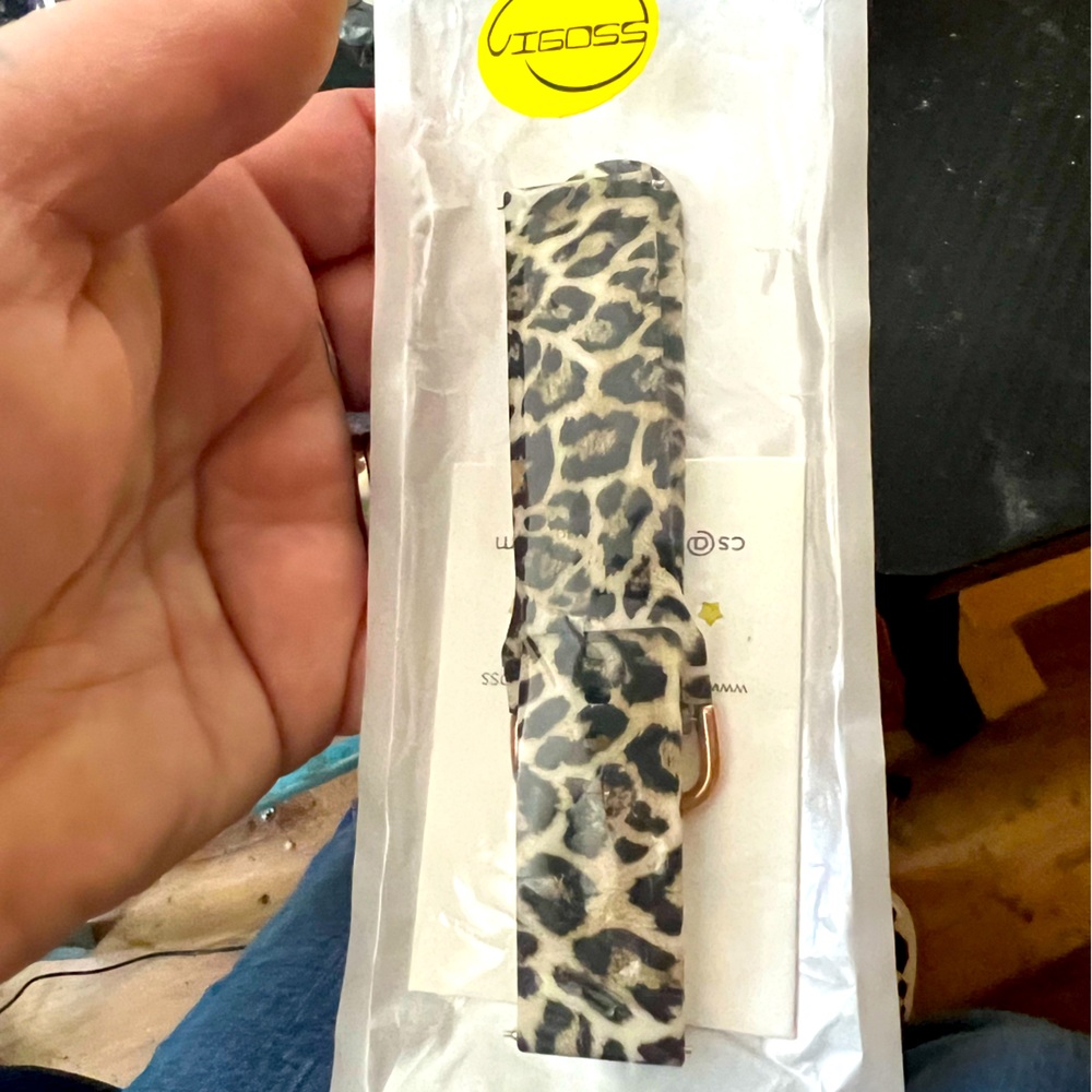 Galaxy Smart Watch 42mm/Active 40mm  Leopard Print/Rose Gold Strap